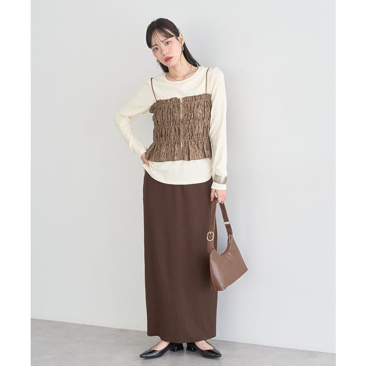 セルフカットテレコナロースカート | earth music&ecology  | 詳細画像11 