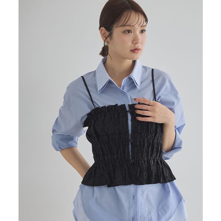 シャーリングビスチェ | earth music&ecology  | 詳細画像16 