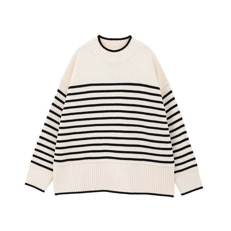 アンチピリングモックネックバックスリットニット | earth music&ecology  | 詳細画像45 