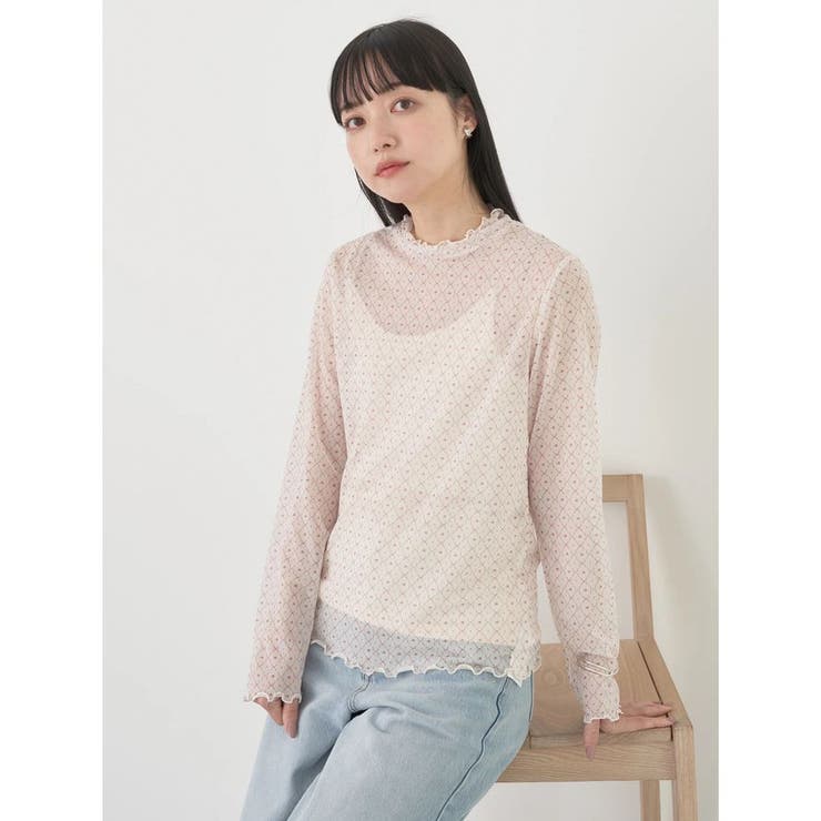 ピンクベージュ | アソート柄シアーインナー | earth music&ecology 