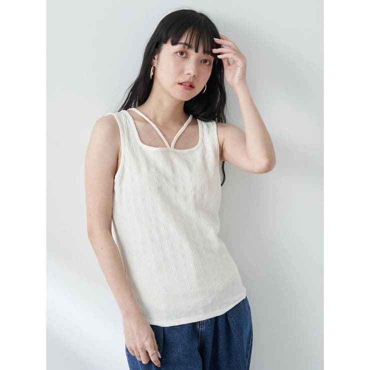 前後2wayタンクトップ[品番：EMEW0043635]｜earth music&ecology