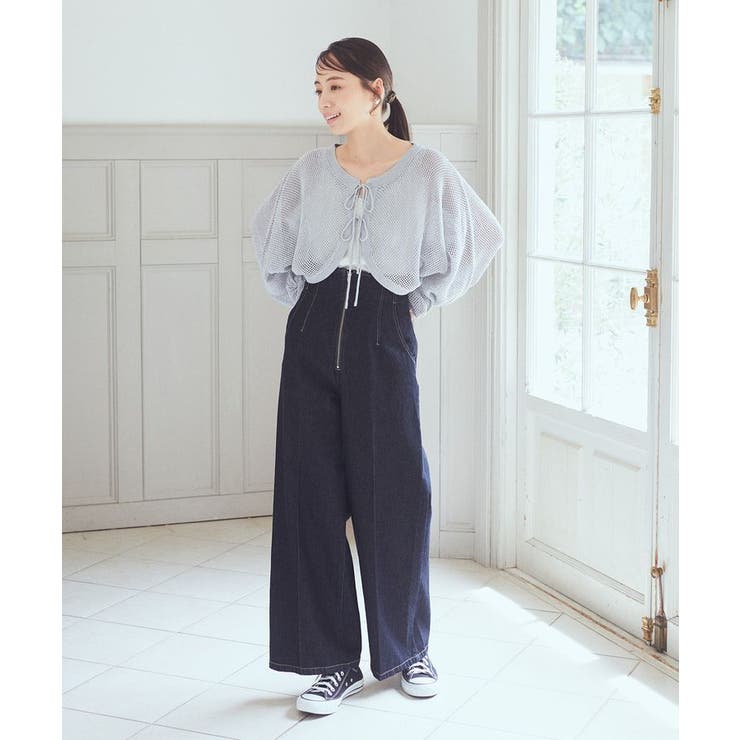 フロントジップデニムパンツ[品番：EMEW0045338]｜earth