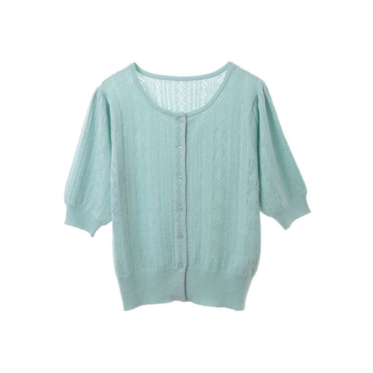 リボン柄透かし編みニットカーディガン | earth music&ecology  | 詳細画像19