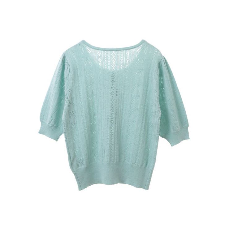 リボン柄透かし編みニットカーディガン | earth music&ecology  | 詳細画像20