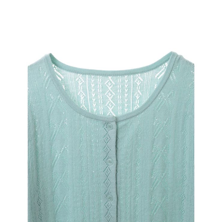 リボン柄透かし編みニットカーディガン | earth music&ecology  | 詳細画像21