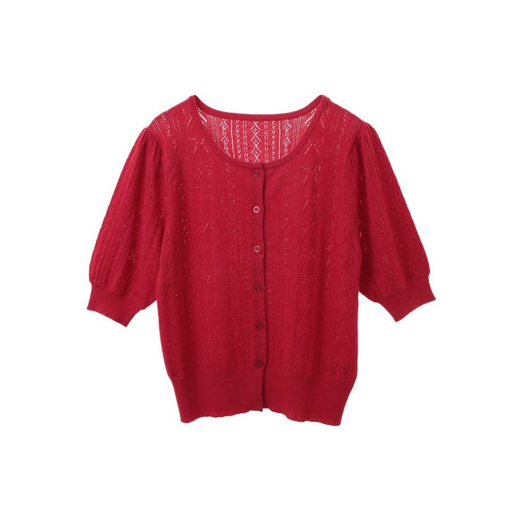 リボン柄透かし編みニットカーディガン | earth music&ecology  | 詳細画像28