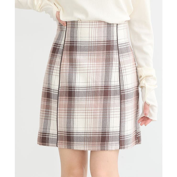 earth music&ecology＊トリコロールチェックスカートLサイズOK  