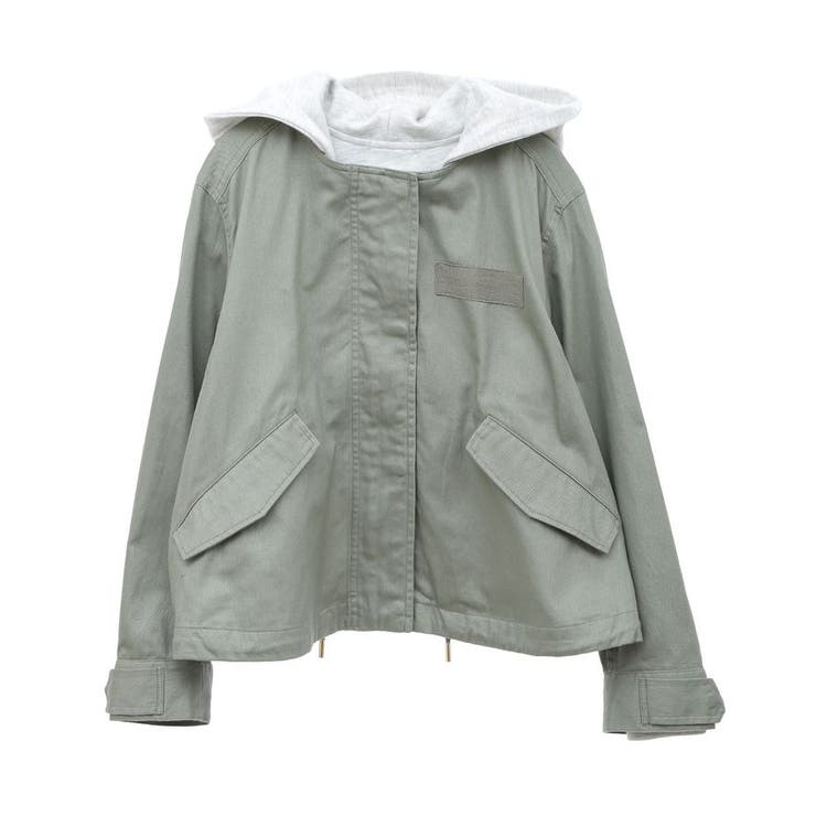 パーカー付きミリタリーブルゾン[品番：EMEW0046579]｜earth