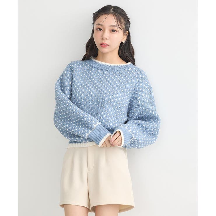 ポコポコジャガードニットプルオーバー | earth music&ecology  | 詳細画像2