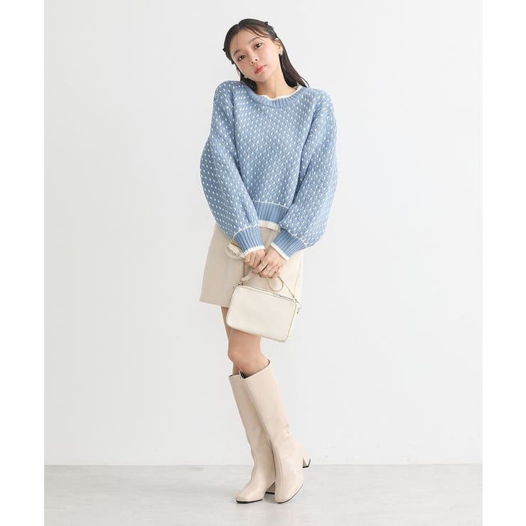 ポコポコジャガードニットプルオーバー | earth music&ecology  | 詳細画像5