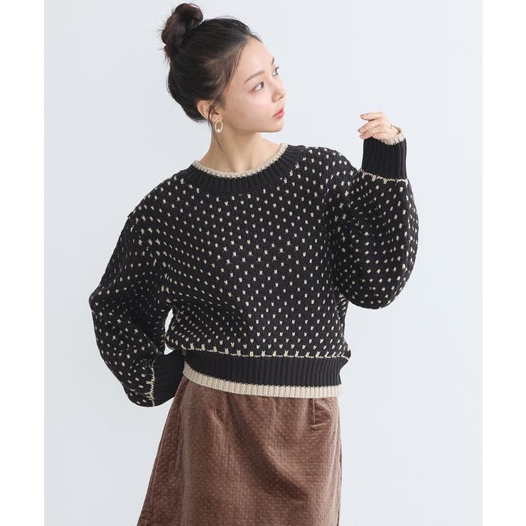 ポコポコジャガードニットプルオーバー | earth music&ecology  | 詳細画像15