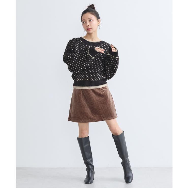 ポコポコジャガードニットプルオーバー | earth music&ecology  | 詳細画像17