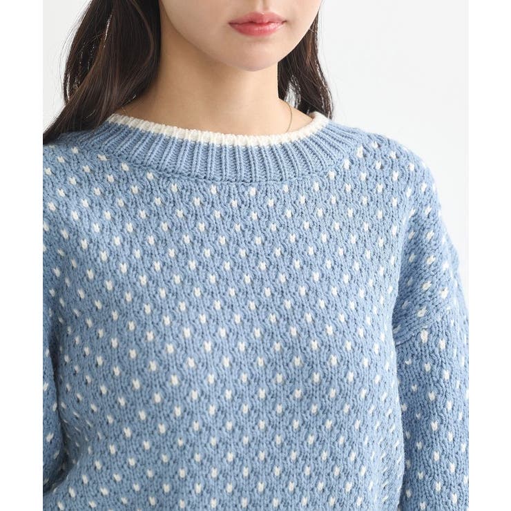 ポコポコジャガードニットプルオーバー | earth music&ecology  | 詳細画像18