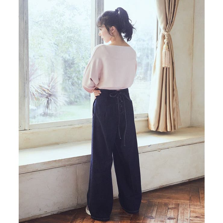 バックレースアップデニムジャンパー♡新品タグ付き SHIPS any別注】Lee: バック レースアップ デニム パンツ 25SS