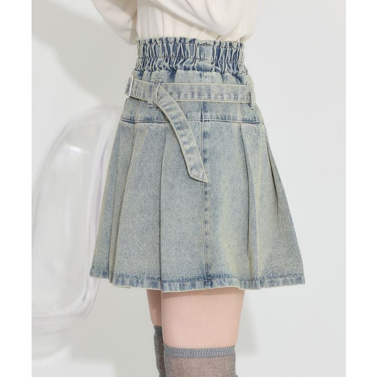 デニムプリーツスカパン | earth music&ecology  | 詳細画像10 