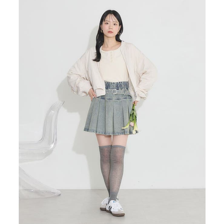 デニムプリーツスカパン | earth music&ecology  | 詳細画像14 