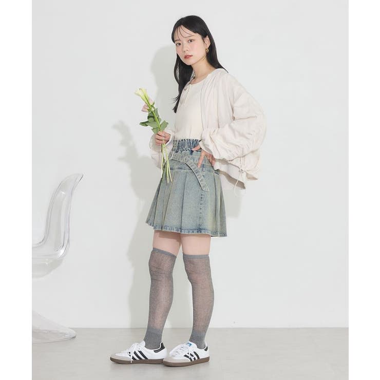 デニムプリーツスカパン | earth music&ecology  | 詳細画像15 