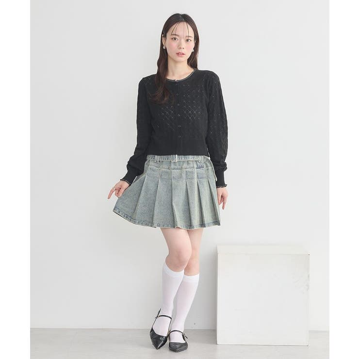 デニムプリーツスカパン | earth music&ecology  | 詳細画像18 