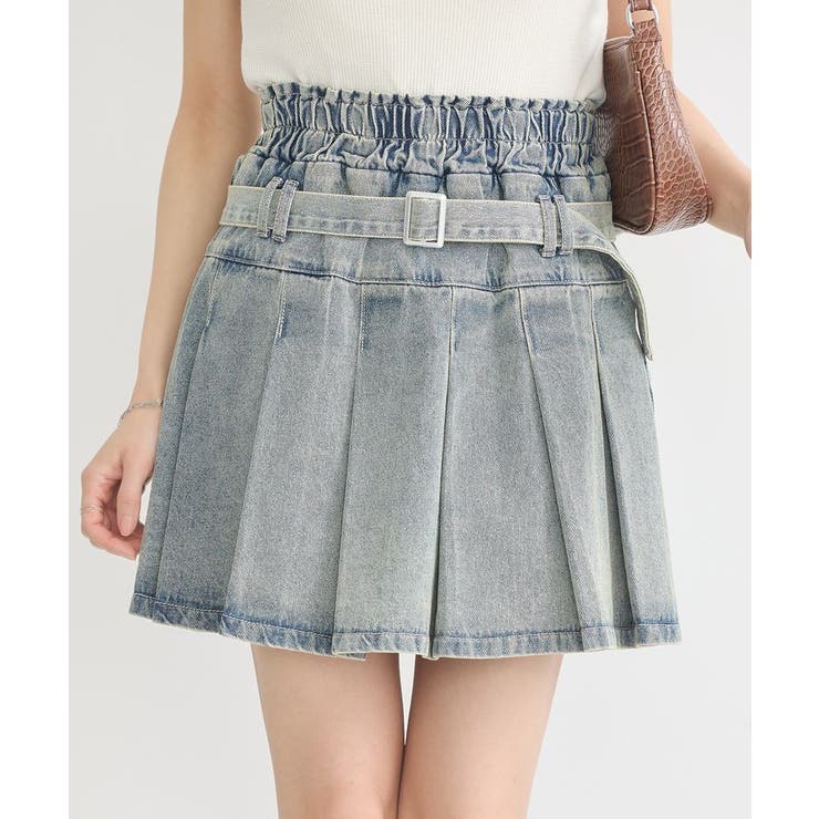 デニムプリーツスカパン | earth music&ecology  | 詳細画像2 