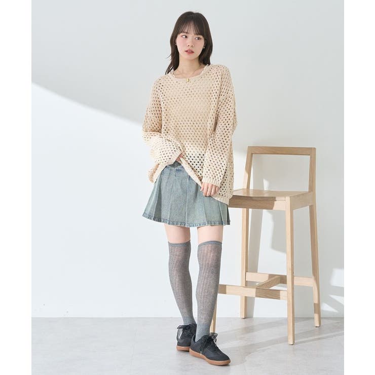 デニムプリーツスカパン | earth music&ecology  | 詳細画像21 