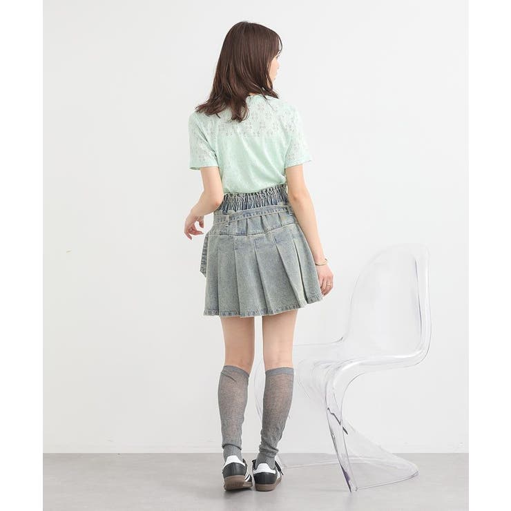 デニムプリーツスカパン | earth music&ecology  | 詳細画像25 