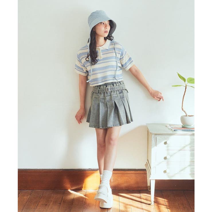 デニムプリーツスカパン | earth music&ecology  | 詳細画像28 