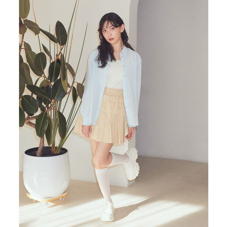 デニムプリーツスカパン | earth music&ecology  | 詳細画像37 