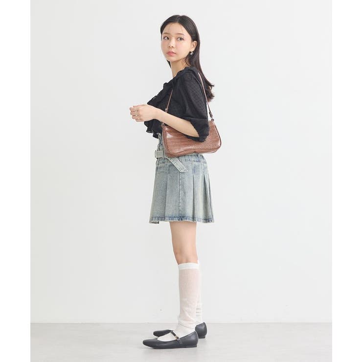 デニムプリーツスカパン | earth music&ecology  | 詳細画像5 