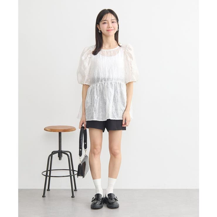 シアージャガードペプラムチュニック | earth music&ecology  | 詳細画像17 