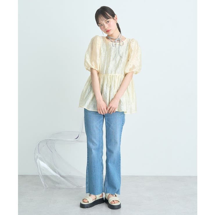 シアージャガードペプラムチュニック | earth music&ecology  | 詳細画像21 