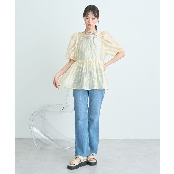 シアージャガードペプラムチュニック | earth music&ecology  | 詳細画像22 