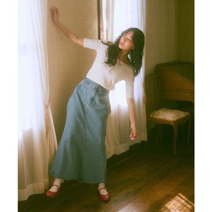 レースレイヤードリブプルオーバー | earth music&ecology  | 詳細画像4