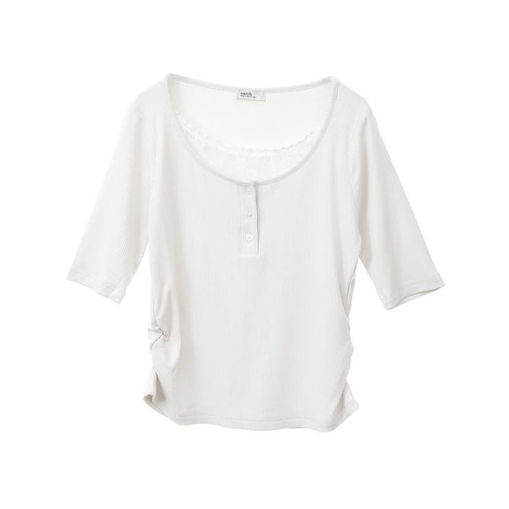 レースレイヤードリブプルオーバー | earth music&ecology  | 詳細画像28