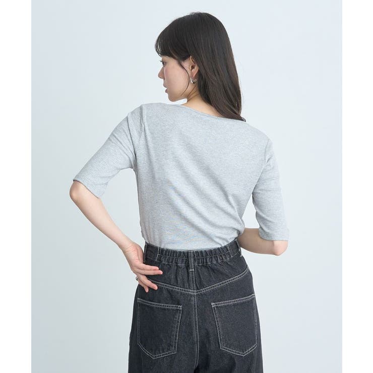 レースレイヤードリブプルオーバー | earth music&ecology  | 詳細画像14