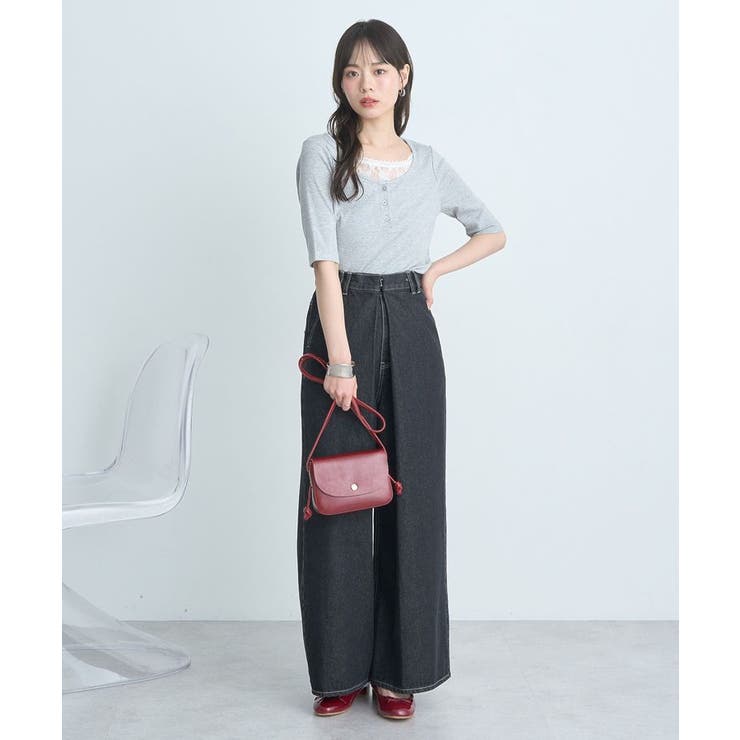 レースレイヤードリブプルオーバー | earth music&ecology  | 詳細画像16