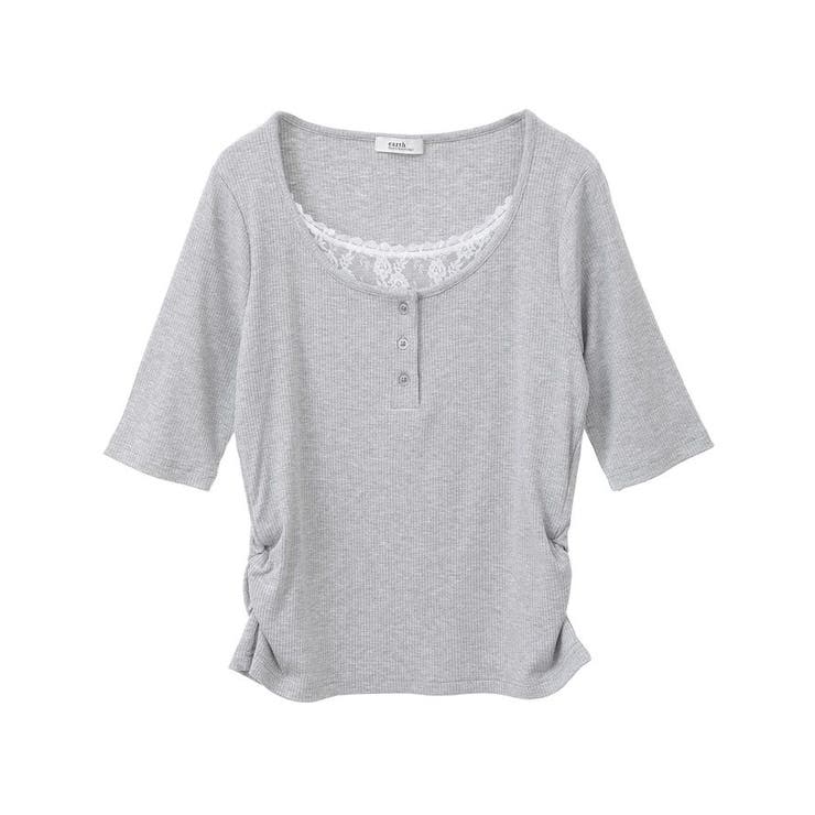 レースレイヤードリブプルオーバー | earth music&ecology  | 詳細画像21