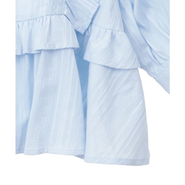 パフスリーブコットンフリルブラウス | earth music&ecology  | 詳細画像38 