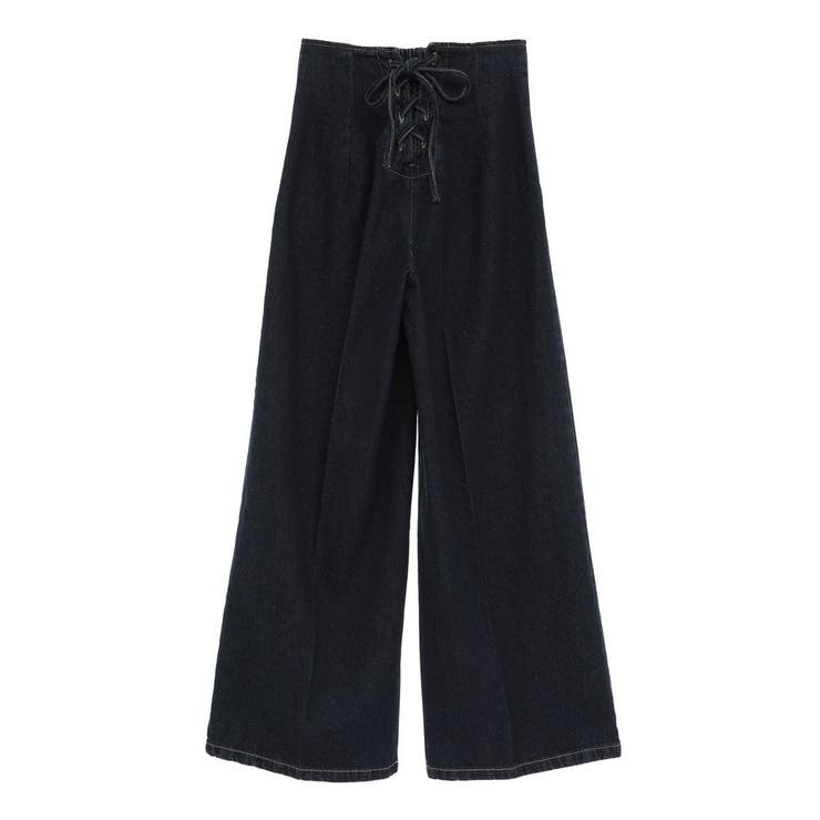 フロントZIPバックレースアップデニム | earth music&ecology  | 詳細画像18 