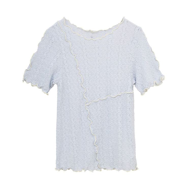 サックスブルー | レースメロープルオーバー | earth music&ecology