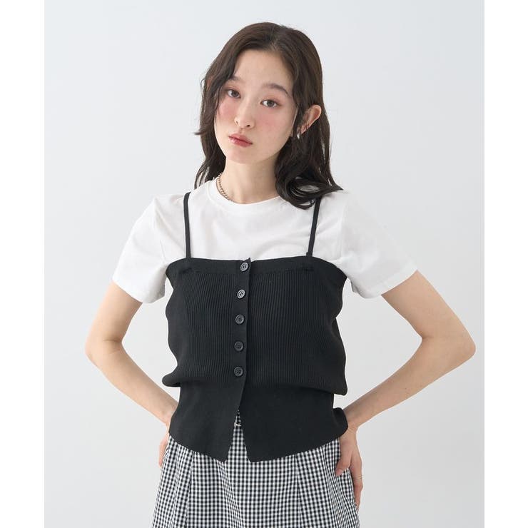 SET2点コンパクトTEE＋マルチwayニットビスチェ | earth music&ecology  | 詳細画像10 