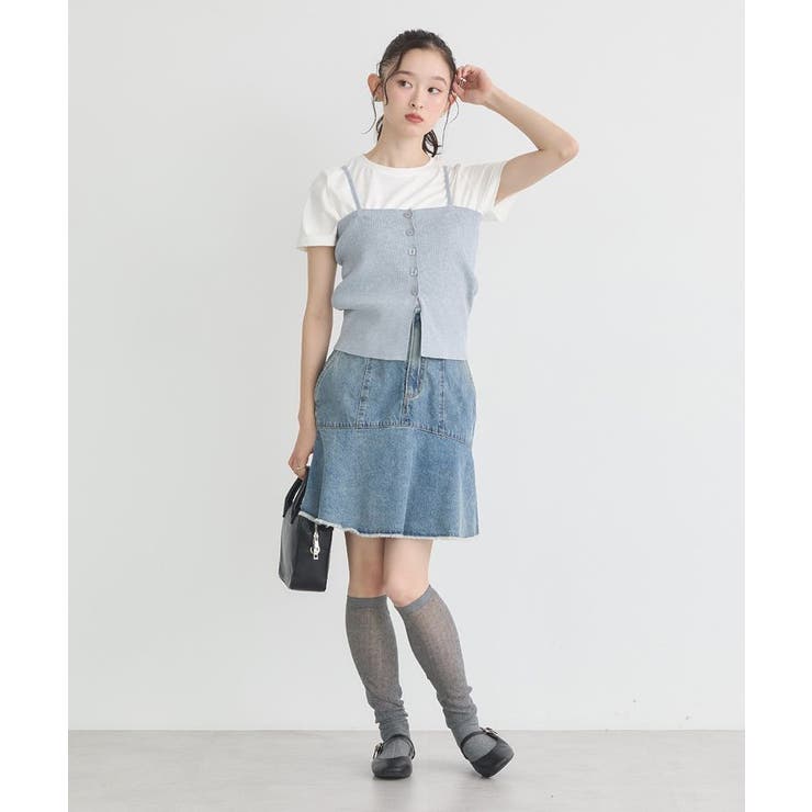 SET2点コンパクトTEE＋マルチwayニットビスチェ | earth music&ecology  | 詳細画像26 