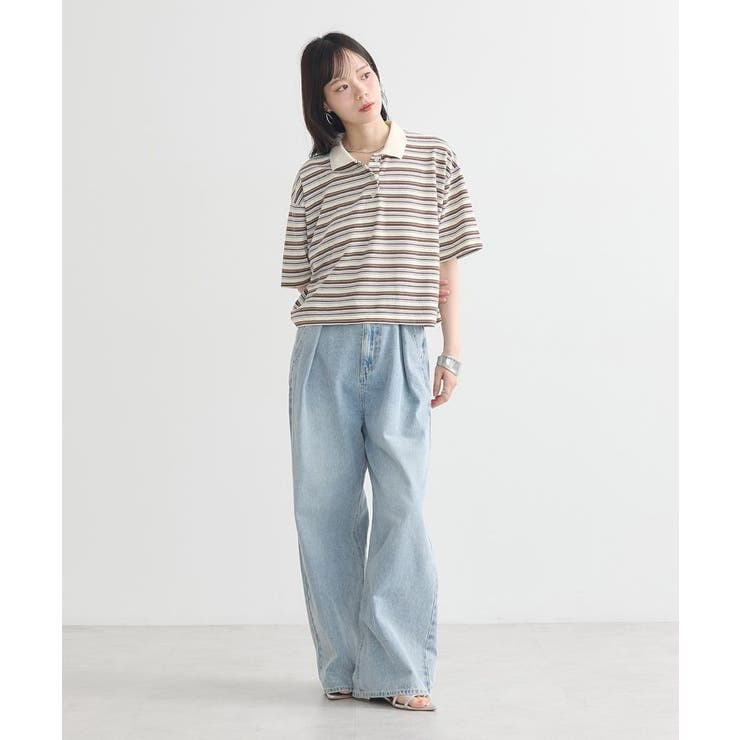 レトロボーダーポロシャツ | earth music&ecology  | 詳細画像6 