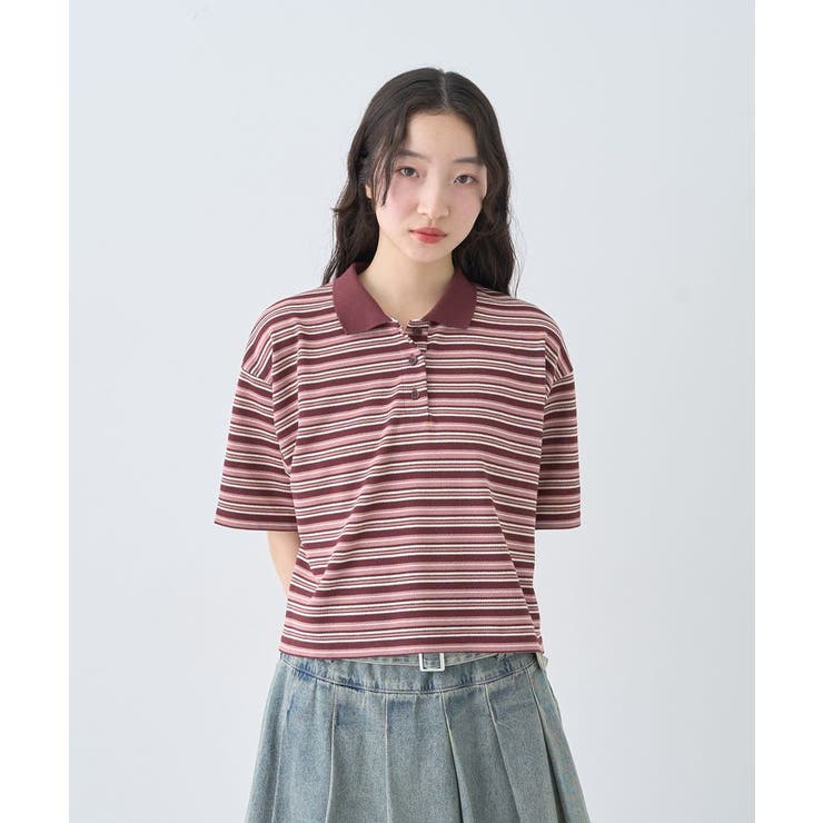 レトロボーダーポロシャツ | earth music&ecology  | 詳細画像9 