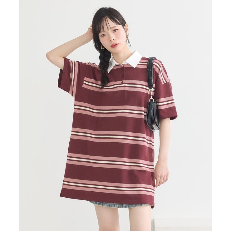 レトロボーダーラガーミニワンピース | earth music&ecology  | 詳細画像10 