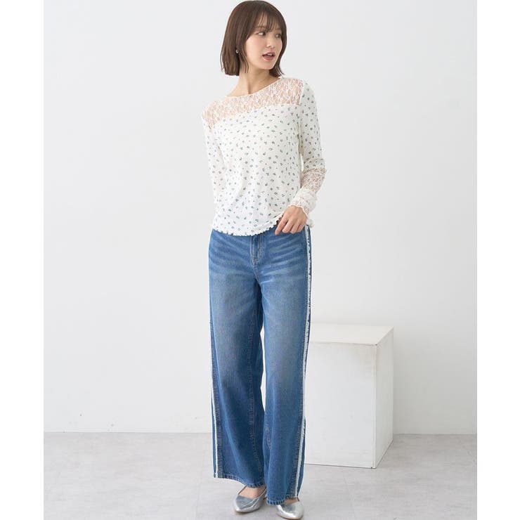 レース×アイレットプルオーバー | earth music&ecology  | 詳細画像18 