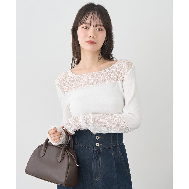 レース×アイレットプルオーバー | earth music&ecology  | 詳細画像4 