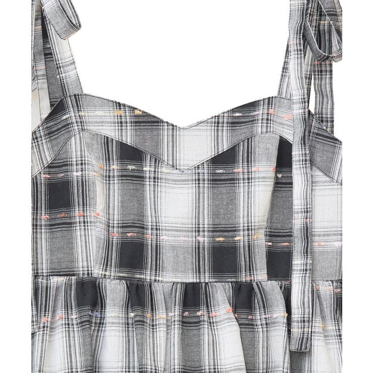 チェックパターンバルーンキャミビスチェ | earth music&ecology  | 詳細画像24 