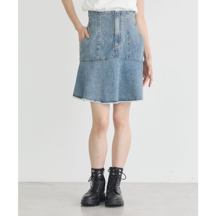 ハイウエストフレアデニムスカート | earth music&ecology  | 詳細画像14 