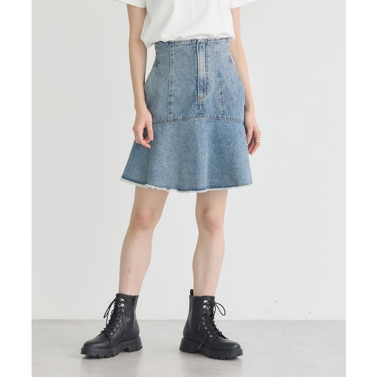 ハイウエストフレアデニムスカート | earth music&ecology  | 詳細画像15 