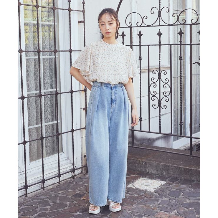 タックホックデニムパンツ | earth music&ecology  | 詳細画像33 